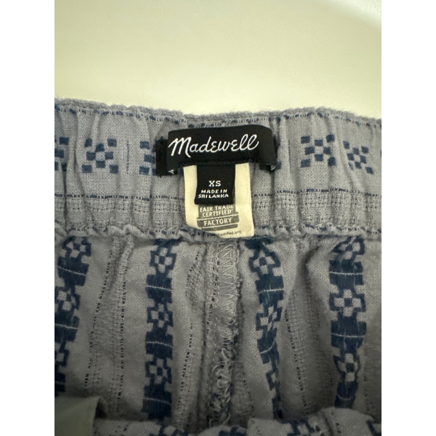 Madewell Dolphin Hem Jacquard Strip Shorts Size XS