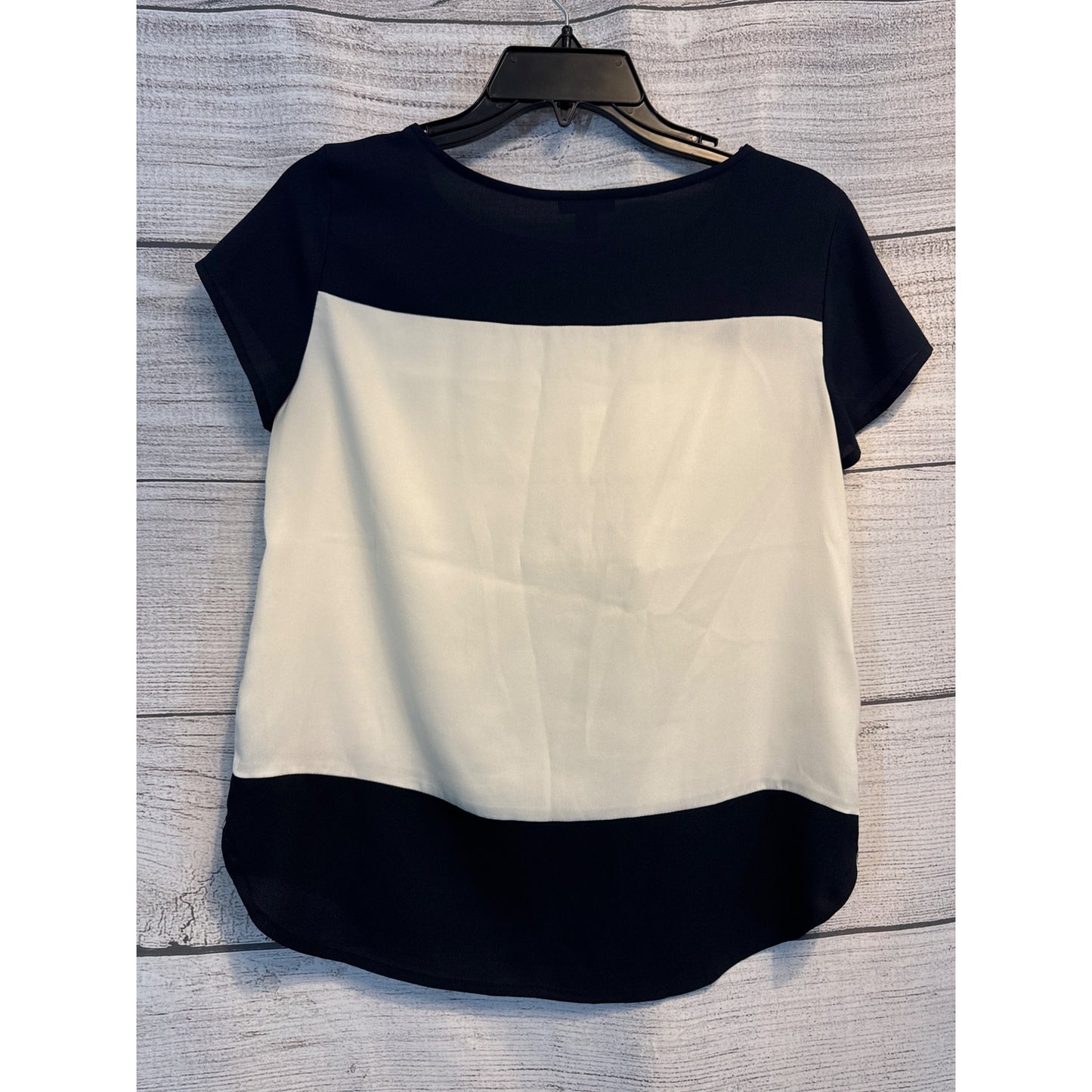 Ann Taylor XS Navy & White Colorblock Top XSP