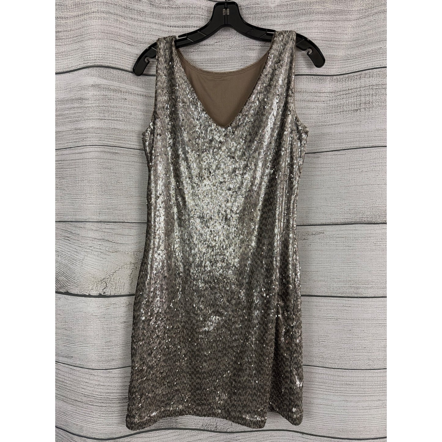NWT White House Black Market Sequin Gold & Silver Sleeveless Mini Dress Size S
