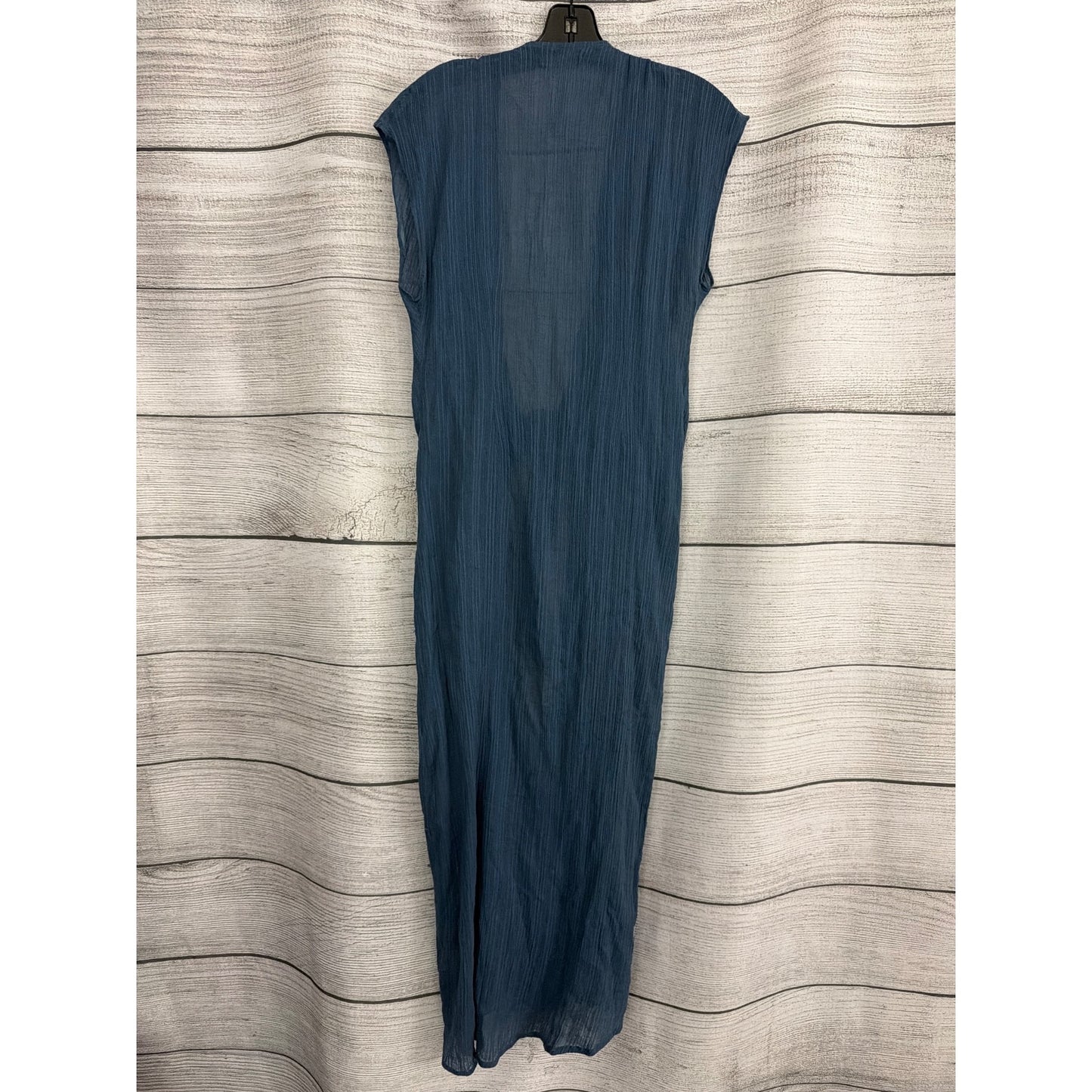 ViX Paula Hermanny Solid Mita Long Cover-Up Blue Size S