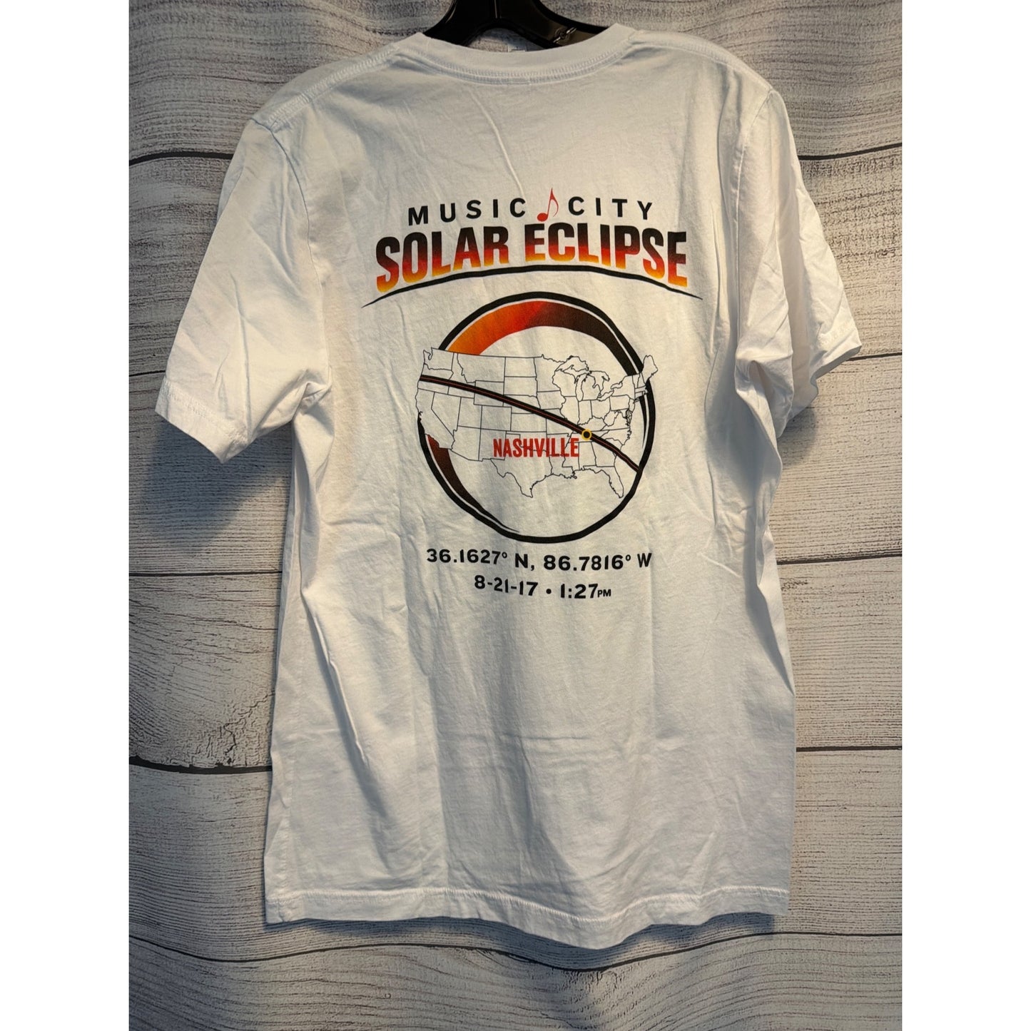 NWOT Bella+ Canvas Mens Music City Solar Eclipse Nashville Graphic T-Shirt Size L