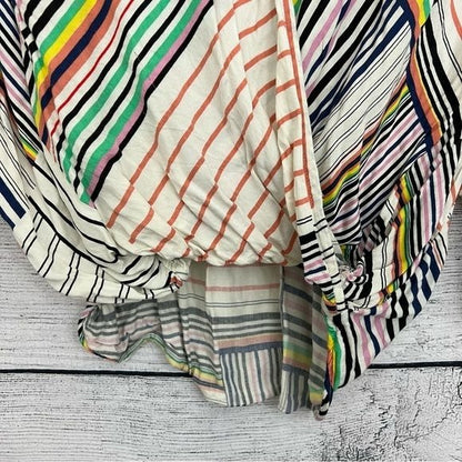 Rainbow striped boho top