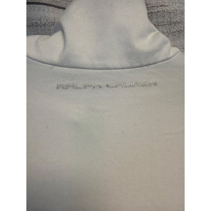 Ralph Lauren Active White & Neon Green Quarter-Zip Pullover