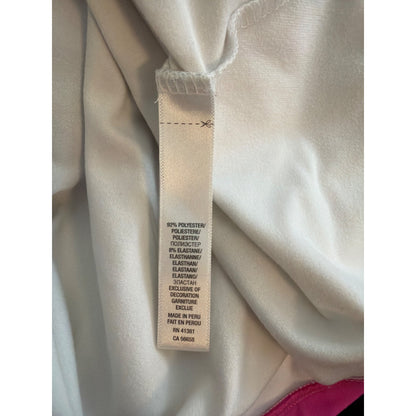 Ralph Lauren Active White & Neon Green Quarter-Zip Pullover