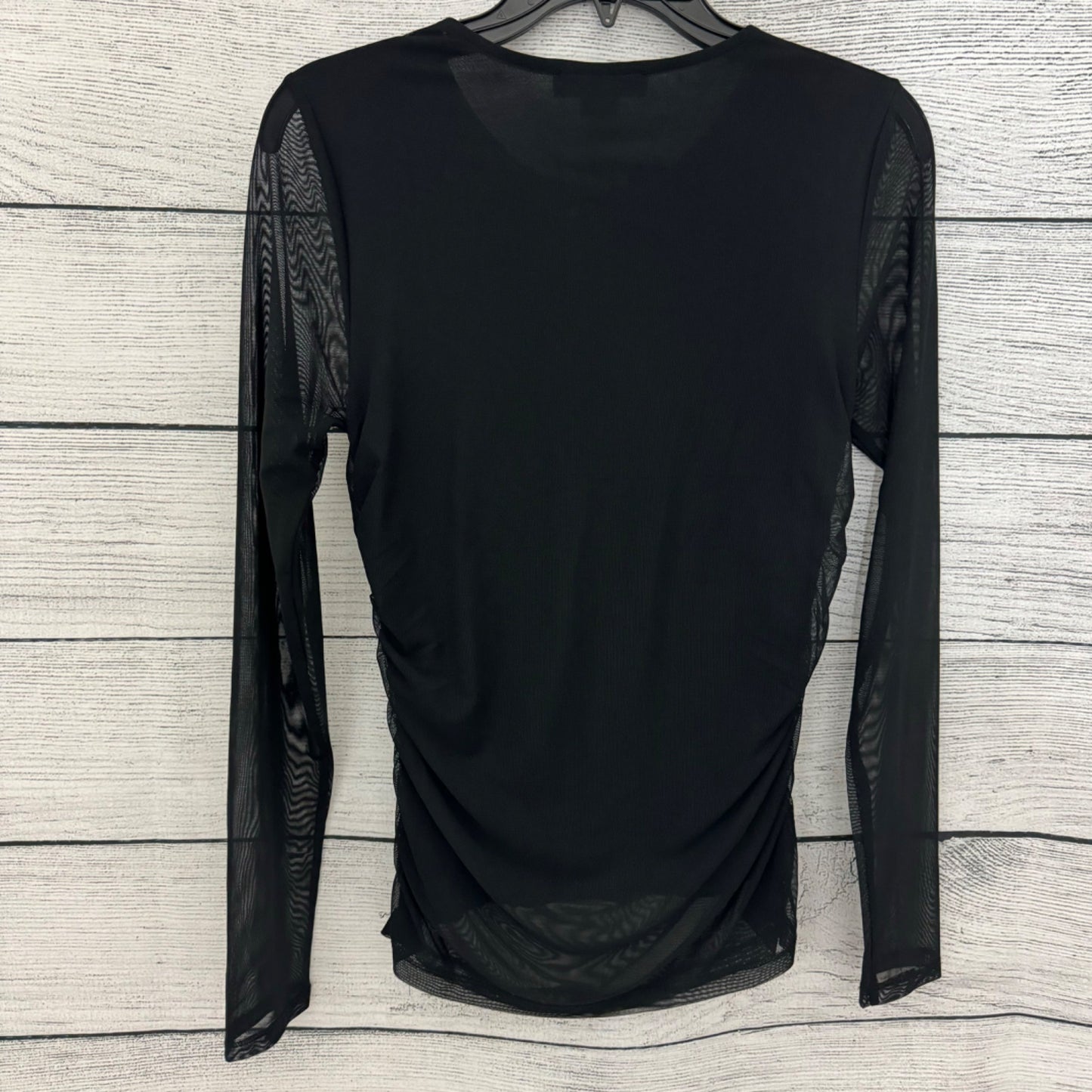 NWOT Sanctuary Long Sleeve Sheer Mesh Top Ruched Details S