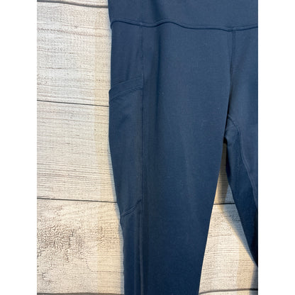Zella Navy High-Rise Leggings With Side Pockets Size M