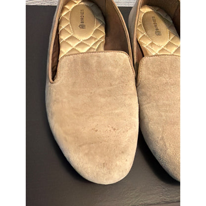 Birdies The Starling Beige Suede Flats Size 8