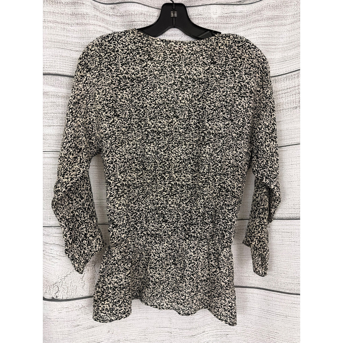 Parker Black & White Patterned Blouse Size XS