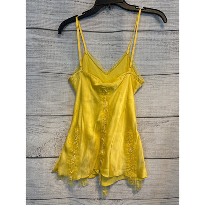 Spy Zone Exchange Yellow Satin & Lace Camisole Size S