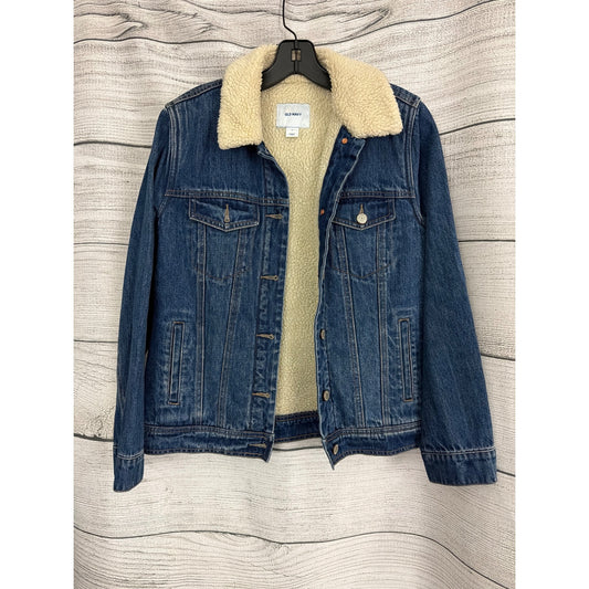 Old Navy Sherpa-Lined Denim Trucker Jacket Size M