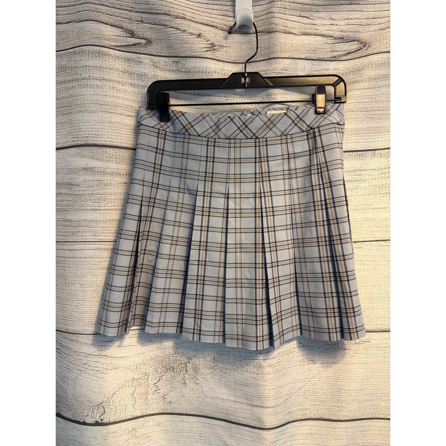 Aritzia Sunday Best Plaid Pleated Mini Skirt Size 10