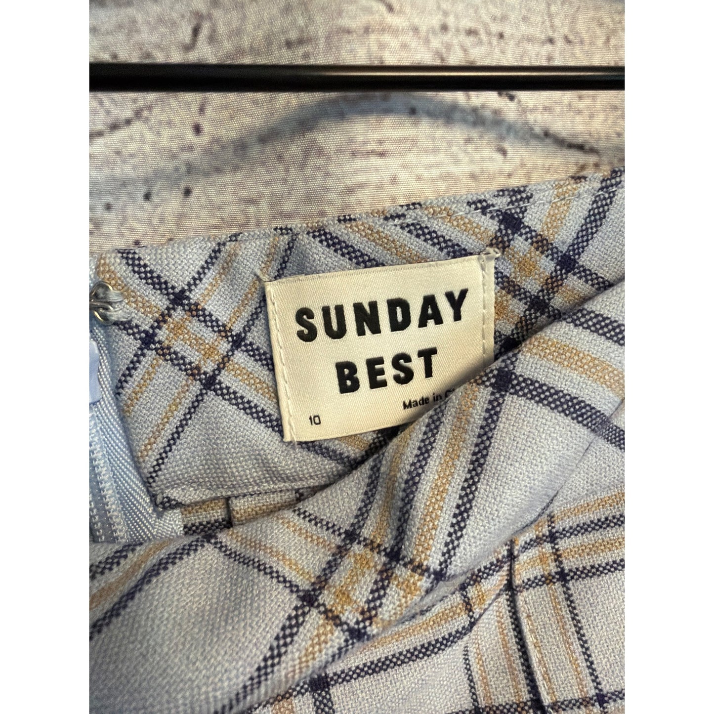 Aritzia Sunday Best Plaid Pleated Mini Skirt Size 10