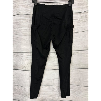 Black High-Waisted Leggings With Side Pockets Size M