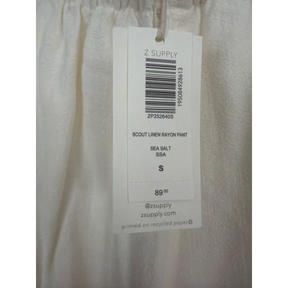 NWT Z Supply Scout Linen Rayon Pants Sea Salt Size S