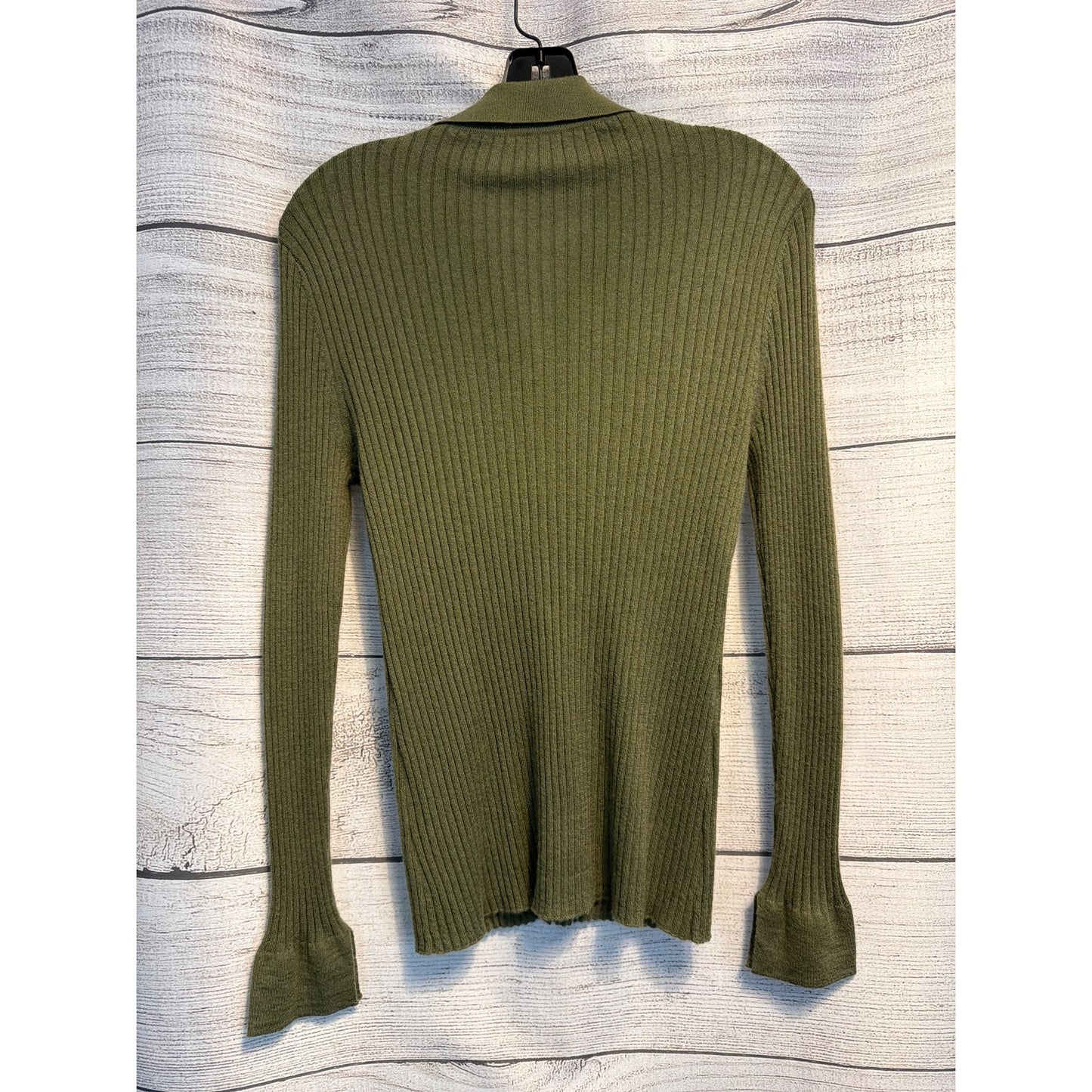 Neiman Marcus Cashmere Collection Ribbed Button-Down Cardigan Size M