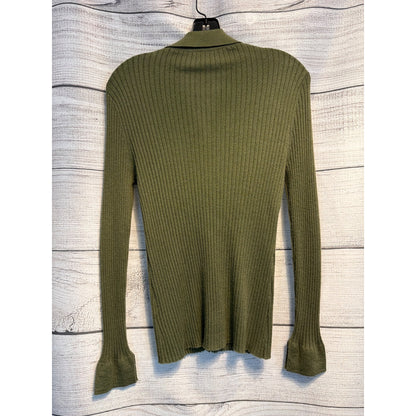 Neiman Marcus Cashmere Collection Ribbed Button-Down Cardigan Size M