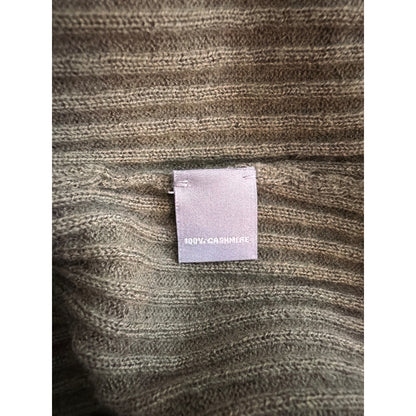 Neiman Marcus Cashmere Collection Ribbed Button-Down Cardigan Size M