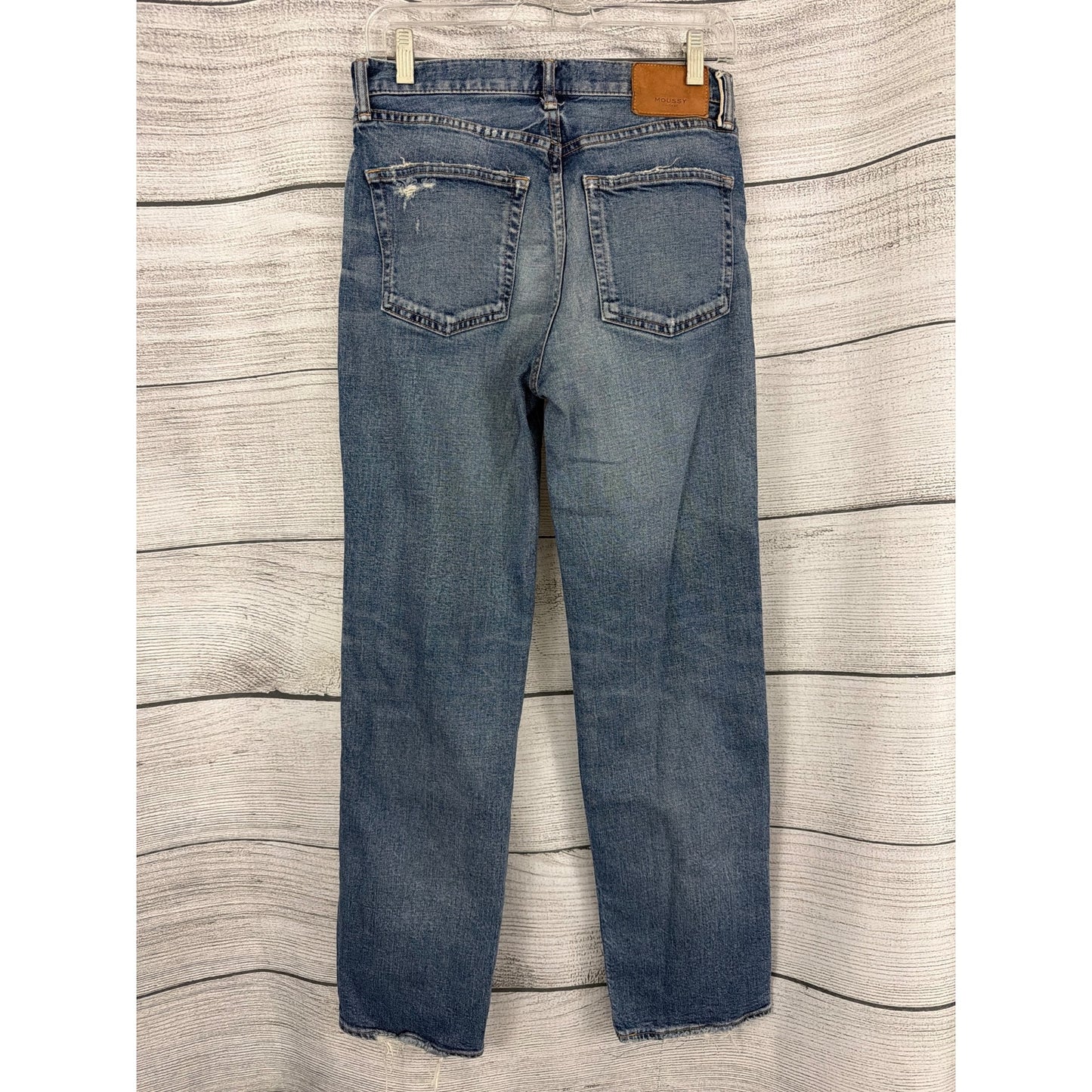 Moussy Vintage Howa Distressed Straight-Leg Jeans