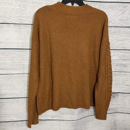 Pink Rose Cozy Cable Knit Sweater With Textured Pattern & Ribbed Trim Size XL