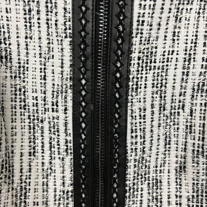 Karl Lagerfeld Tweed Zip Front Jacket, Size Small