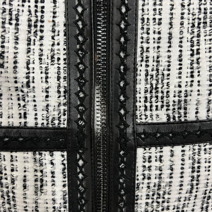 Karl Lagerfeld Tweed Zip Front Jacket, Size Small