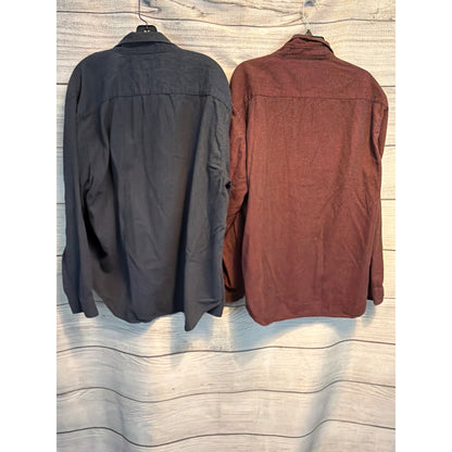 Coastaoro Mens Button Up Shirts 2 Pack Size XXL