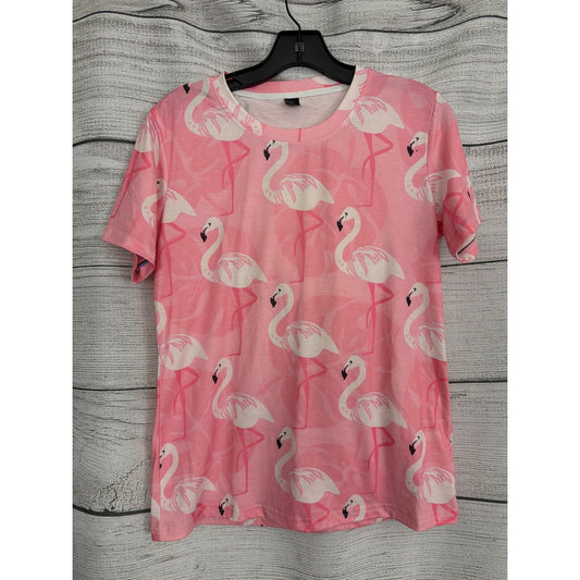 Pink Flamingo Graphic T-Shirt Size M