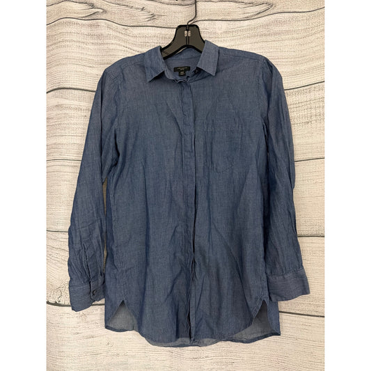 Ann Taylor Chambray Button-Up Shirt Size XSP
