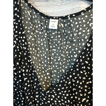 Old Navy Black & White Speckled Sleeveless Dress Size M