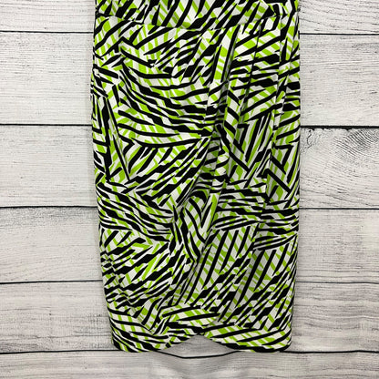 London Times Sleeveless Sheath Dress With Geometric Print, Size 4