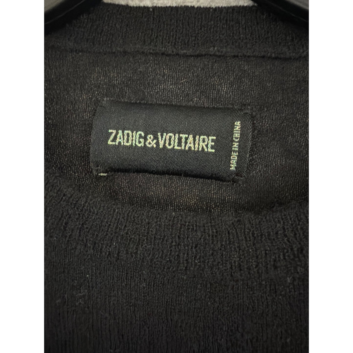 Zadig & Voltaire Black Cashmere Sweater With Gold Skull Graphic Size S
