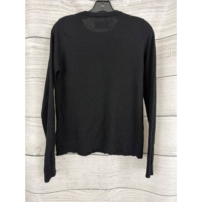 Zadig & Voltaire Black Cashmere Sweater With Gold Skull Graphic Size S