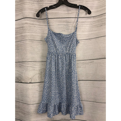 Altar'd State Blue Speckled Spaghetti Strap Boho Summer Dress Size S