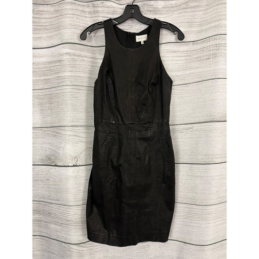 Milly Lambskin Snake Print Design Textured Sleeveless Sheath Dress Size 6