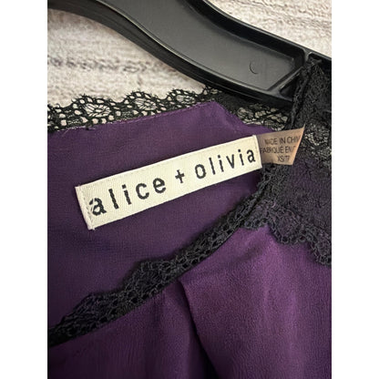 Alice + Olivia Gracie Mini Silk Lace Sheath Dress Size XS