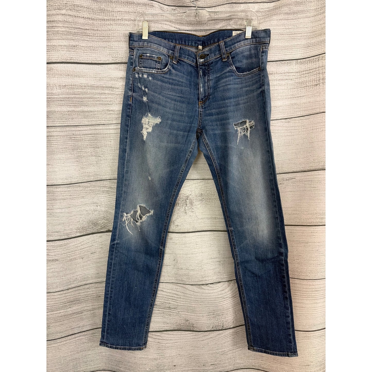 Rag & Bone Dre Distressed Blue Denim Jeans Size 30