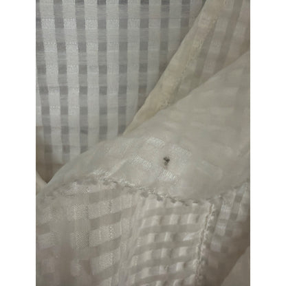 Kate Spade New York Ivory Checkered Ruffle Sleeveless Blouse Size 0