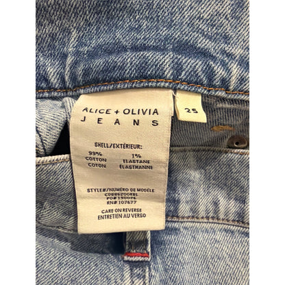 Alice + Olivia "Amazing" High-Rise Flare Jeans Size 25