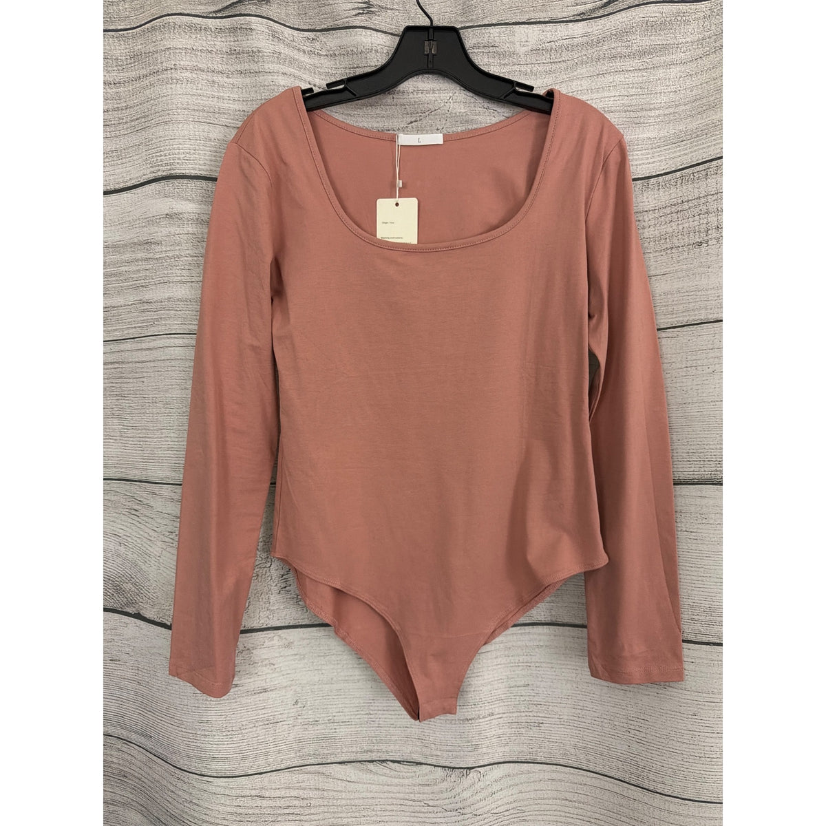 NWT Long-Sleeve Scoop Neck Bodysuit Size L