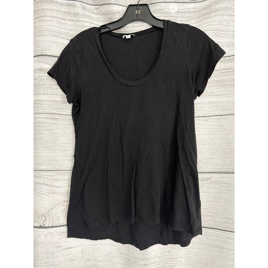 Splendid Black Short Sleeve Scoop Neck Tee Shirt Size S