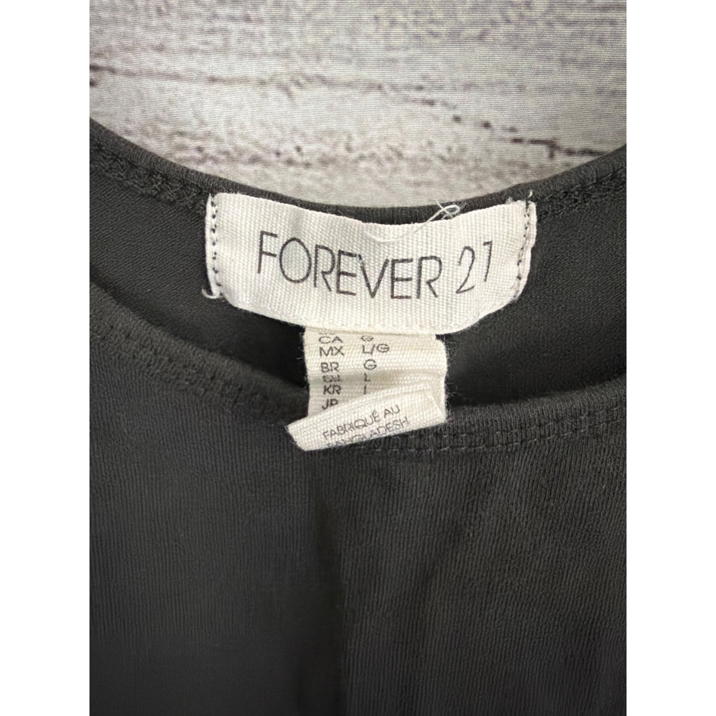 Forever 21 Charcoal Gray Tank Dress Bodycon Style Size L