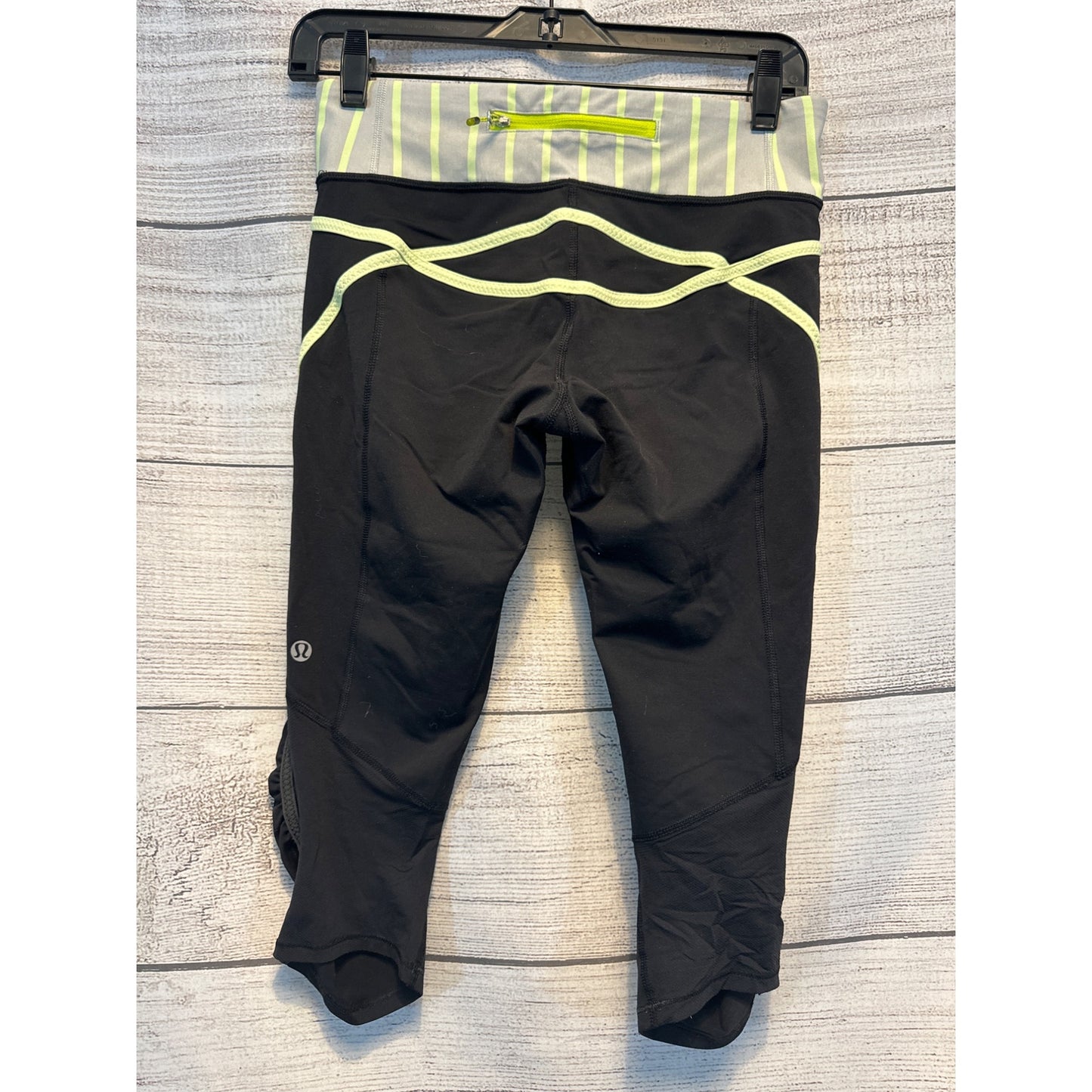 Lululemon Pace Crop Deauville Stripe Clear Mint