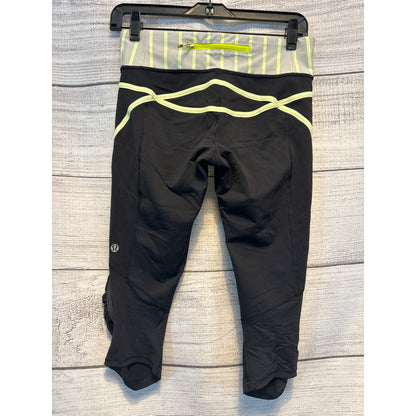 Lululemon Pace Crop Deauville Stripe Clear Mint