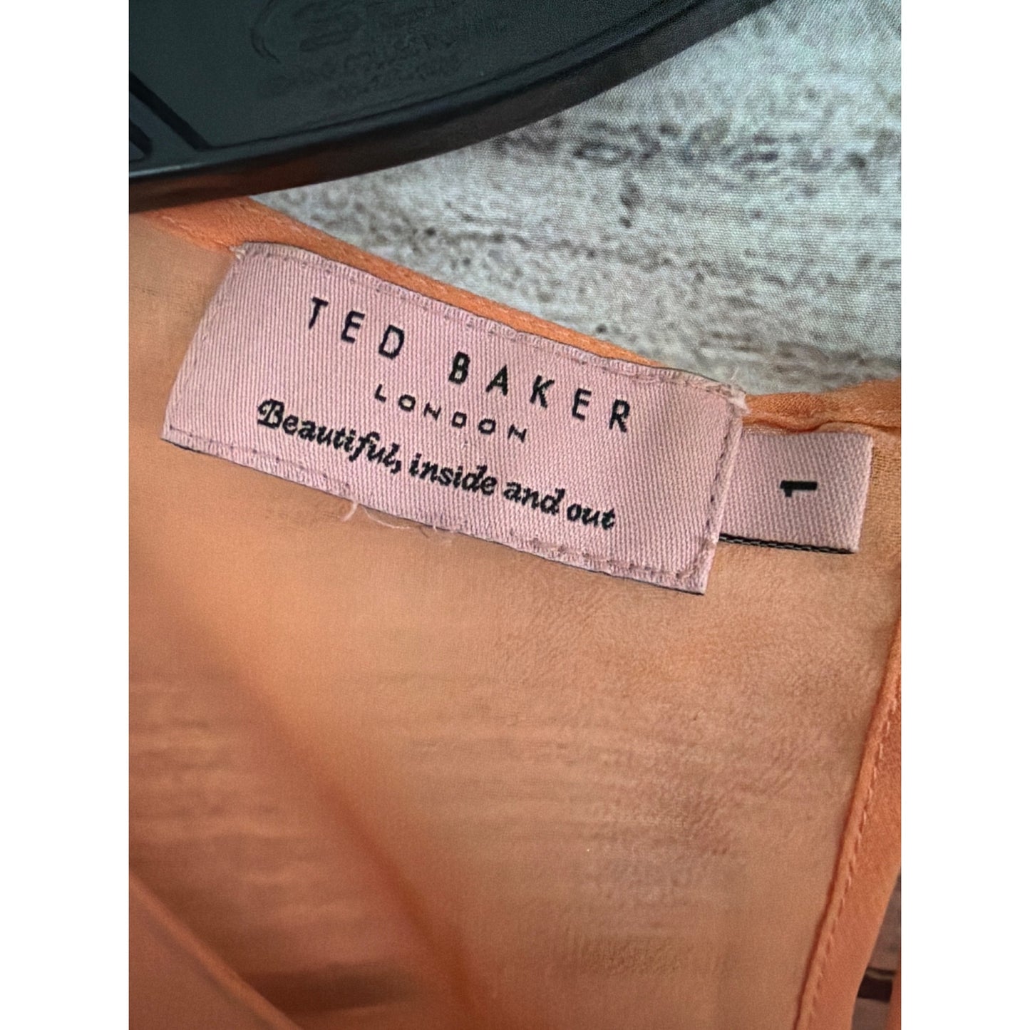 Ted Baker London Teren 3D Frill Shoulder Top Size 1/S