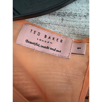 Ted Baker London Teren 3D Frill Shoulder Top Size 1/S