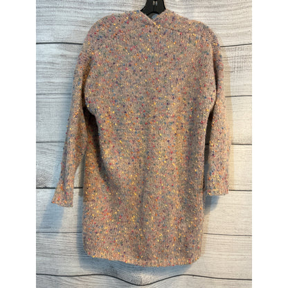 Sienna Sky Speckled Colorful Pink Cardigan Sweater With Pockets Size S