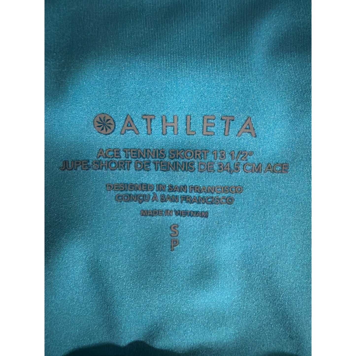 Athleta Ace Tennis Skort 13.5" Teal Size S