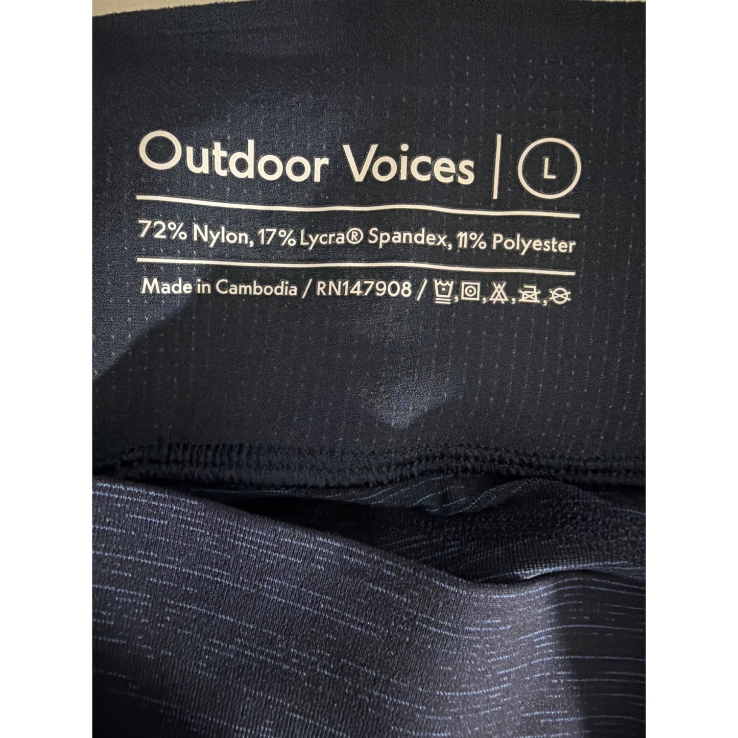 NWT Outdoor Voices TechSweat 3/4 Leggings Size L