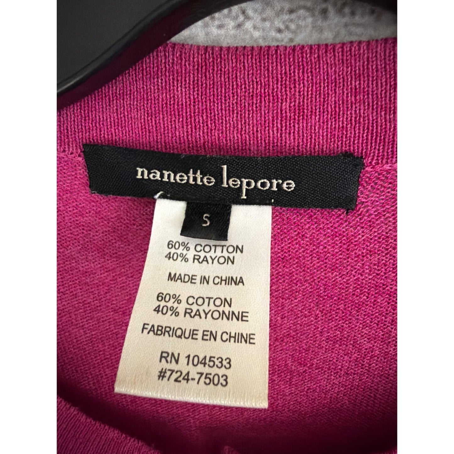 Nanette Lepore Beaded Fuchsia Sleeveless Dress With Pockets Size S