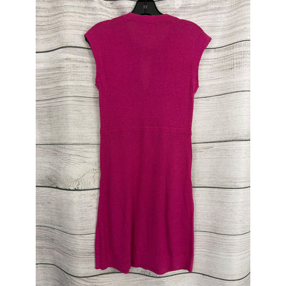Nanette Lepore Beaded Fuchsia Sleeveless Dress With Pockets Size S